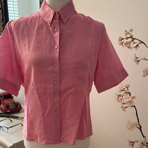 Willi Smith Linen Short-Sleeve Button-Down Shirt